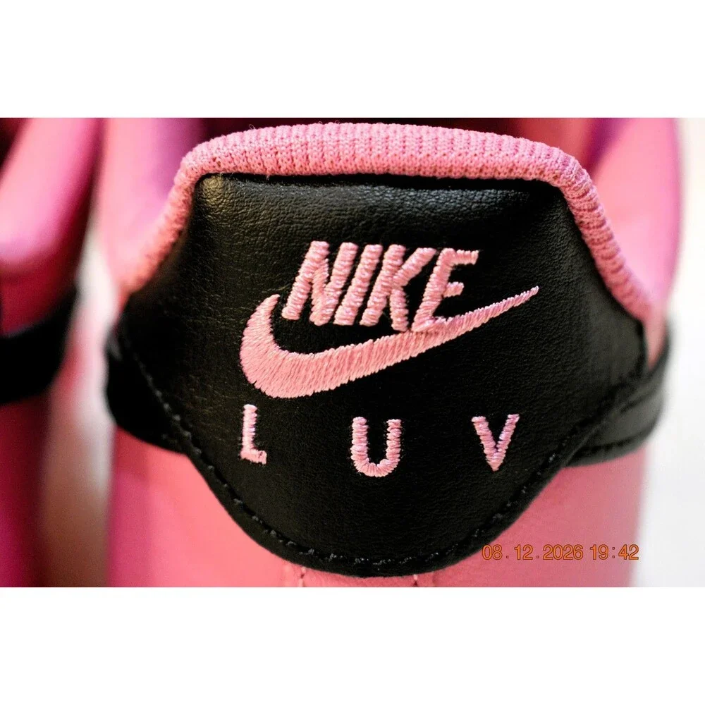 RARE Nike BY YOU ID AF 1 Women’s Size 8.5 BIG LUV Pink & Black (AQ3778-994)